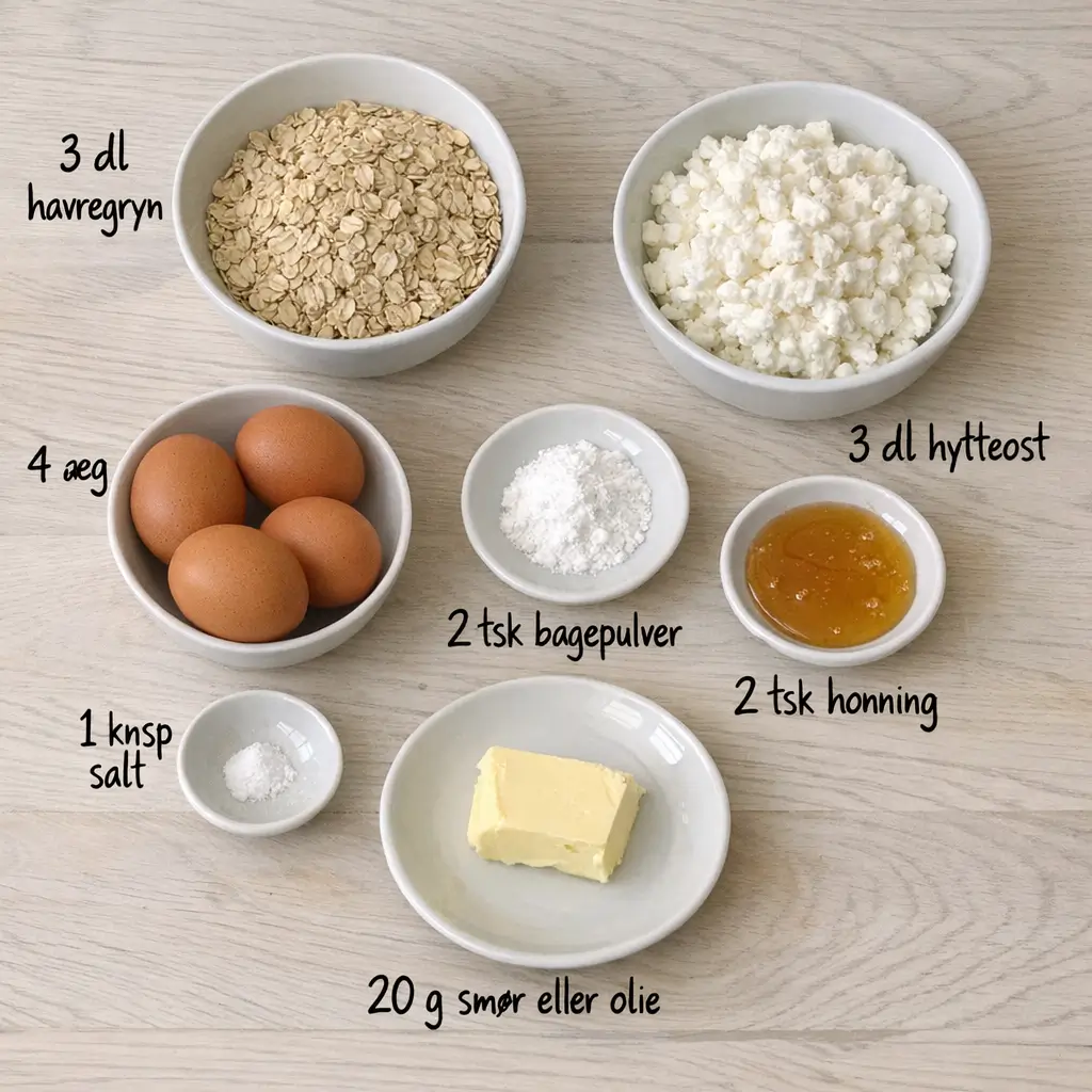 Amerikanske pandekager med hytteost