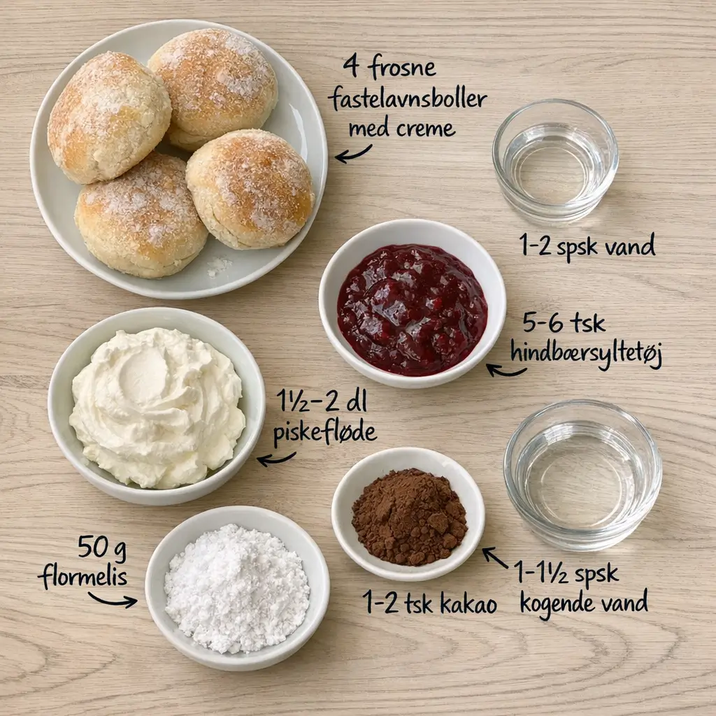 Fastelavnsboller med fløde og syltetøj: nem opskrift