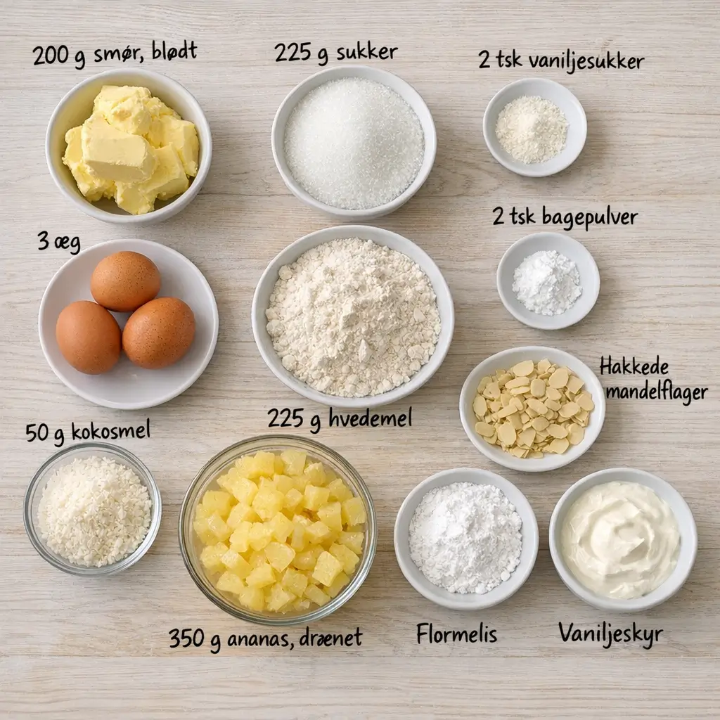 Ananaskage - nem saftig kage med ananas