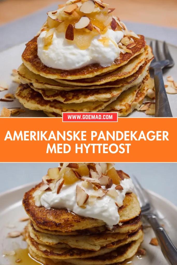 Amerikanske pandekager med hytteost