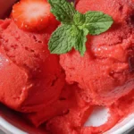 Jordbærsorbet med 3 ingredienser på 5 min