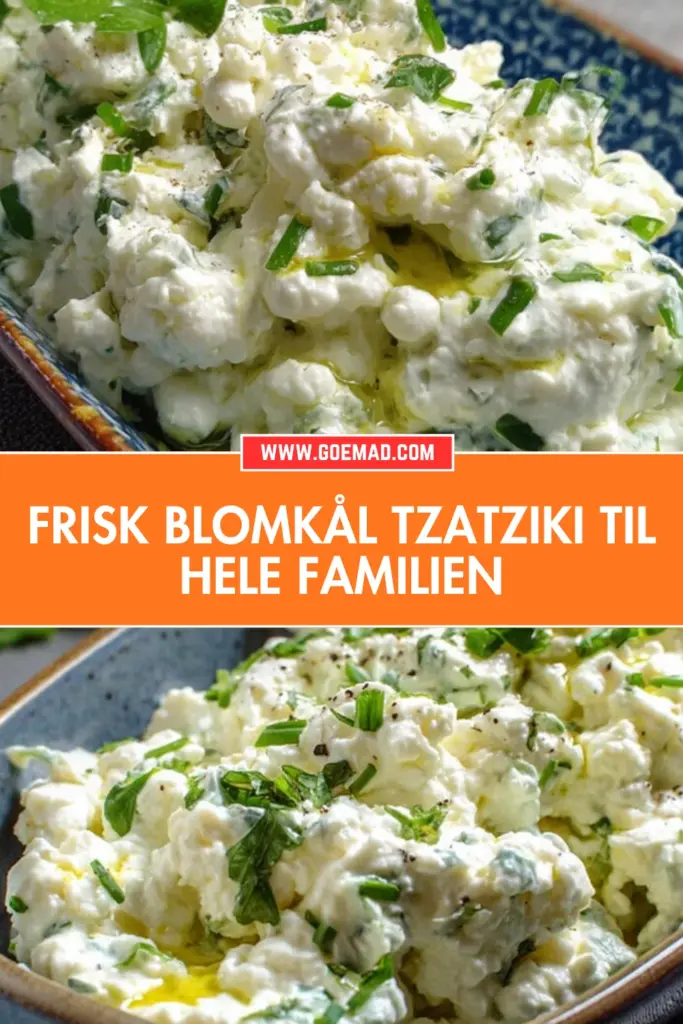 Nem blomkål tzatziki uden agurk: familieopskrift med masser af smag