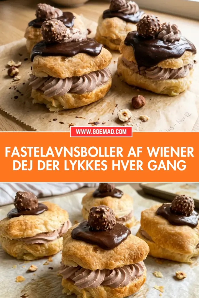 Fastelavnsboller af wienerdej med nougat og kakaoskum: sådan gør jeg det derhjemme