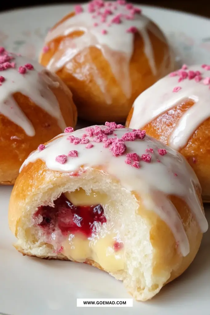 Saftige fastelavnsboller med creme og hindbær: sådan gør jeg det
