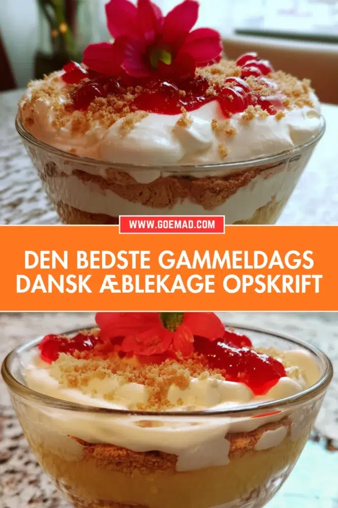 Æblekage: den bedste gammeldags opskrift med rasp og flødeskum 