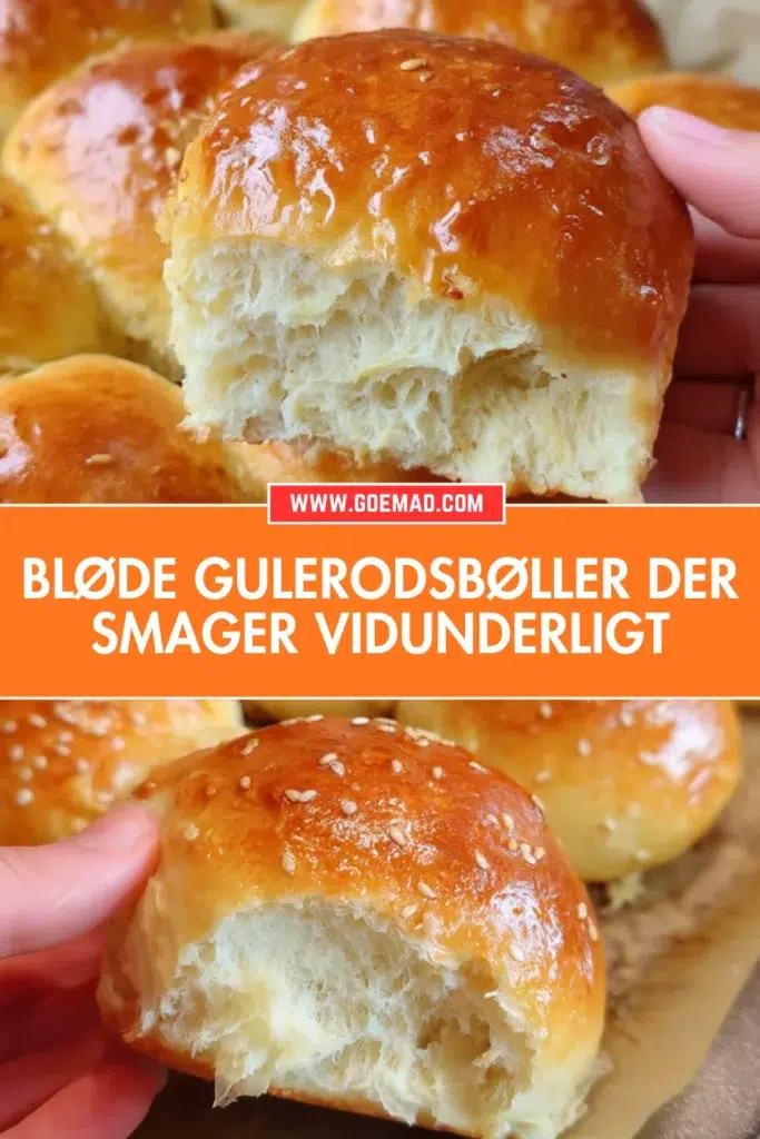 Bløde Gu­lero­d­s­bol­ler der smager vidunderligt hver gang