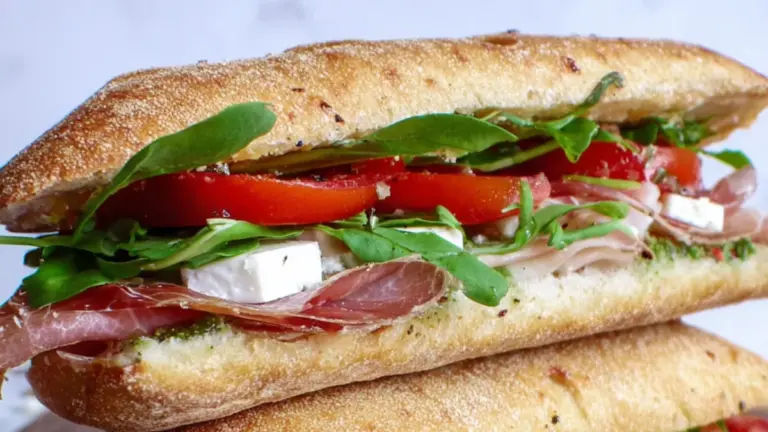 Serrano sandwich med pesto og friske ingredienser – nem hverdagsopskrift