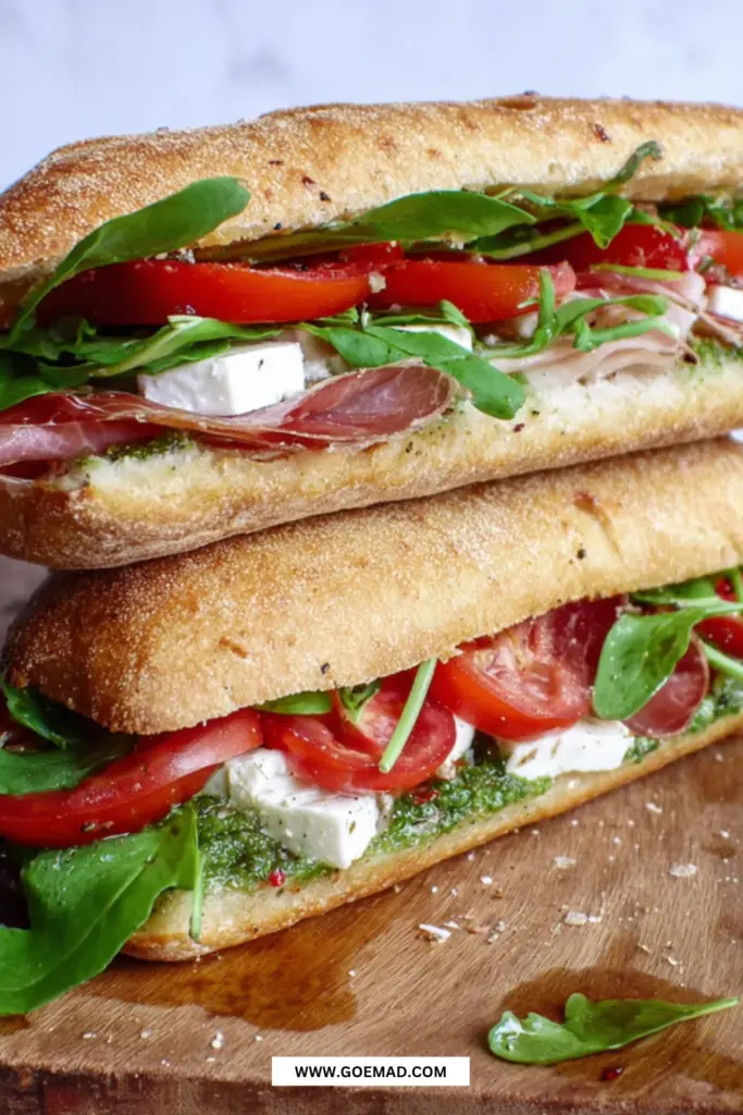 Serrano sandwich med pesto og friske ingredienser – nem hverdagsopskrift