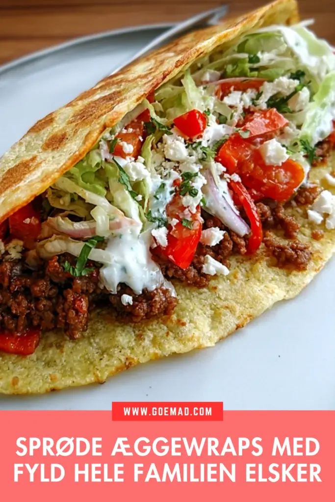Nem æggewraps opskrift med hakket oksekød og friske grøntsager