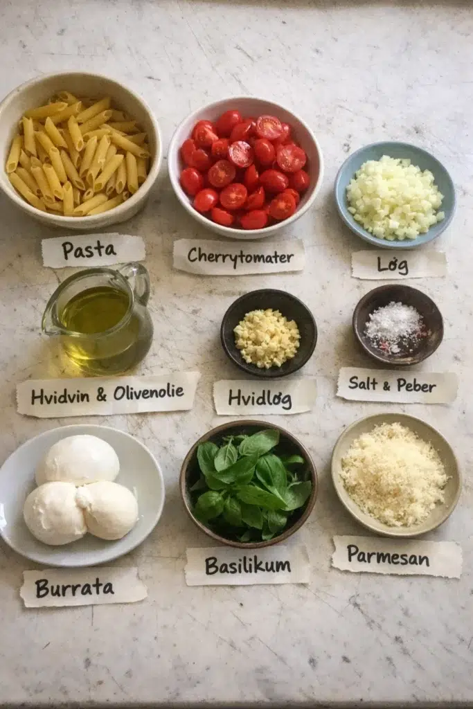 Pasta med tomatsauce og burrata: en nem opskrift med friske råvarer