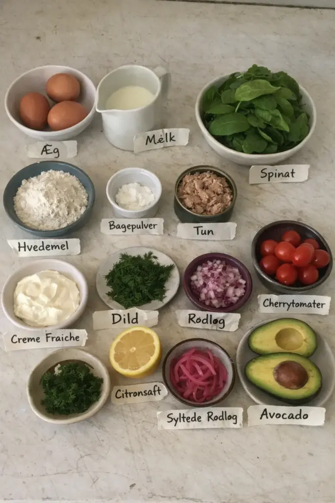 Prøv spinatvafler med cremet tunsalat og frisk avocado i dag