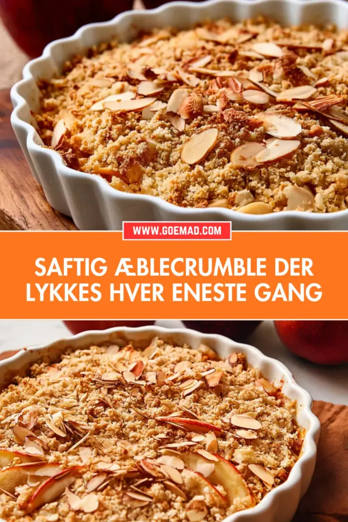 Saftig æblecrumble der lykkes hver eneste gang