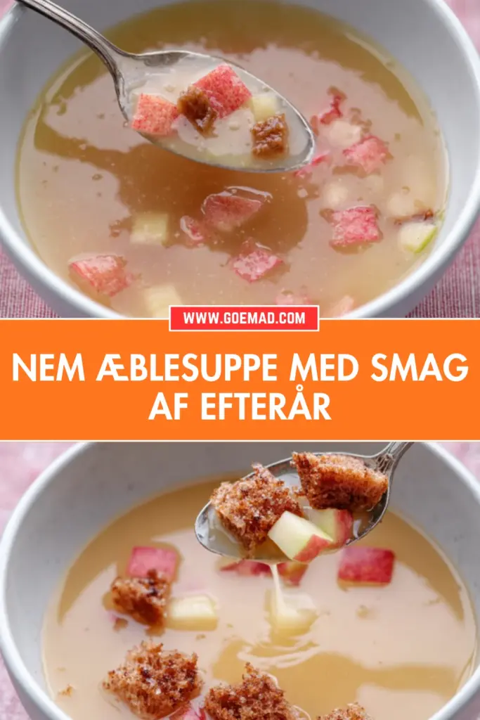 Æblesuppe på klassisk vis: nem og varm efterårsopskrift