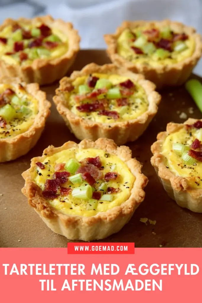 Sprøde tarteletter med æggefyld: klassisk aftensmad på under 30 minutter