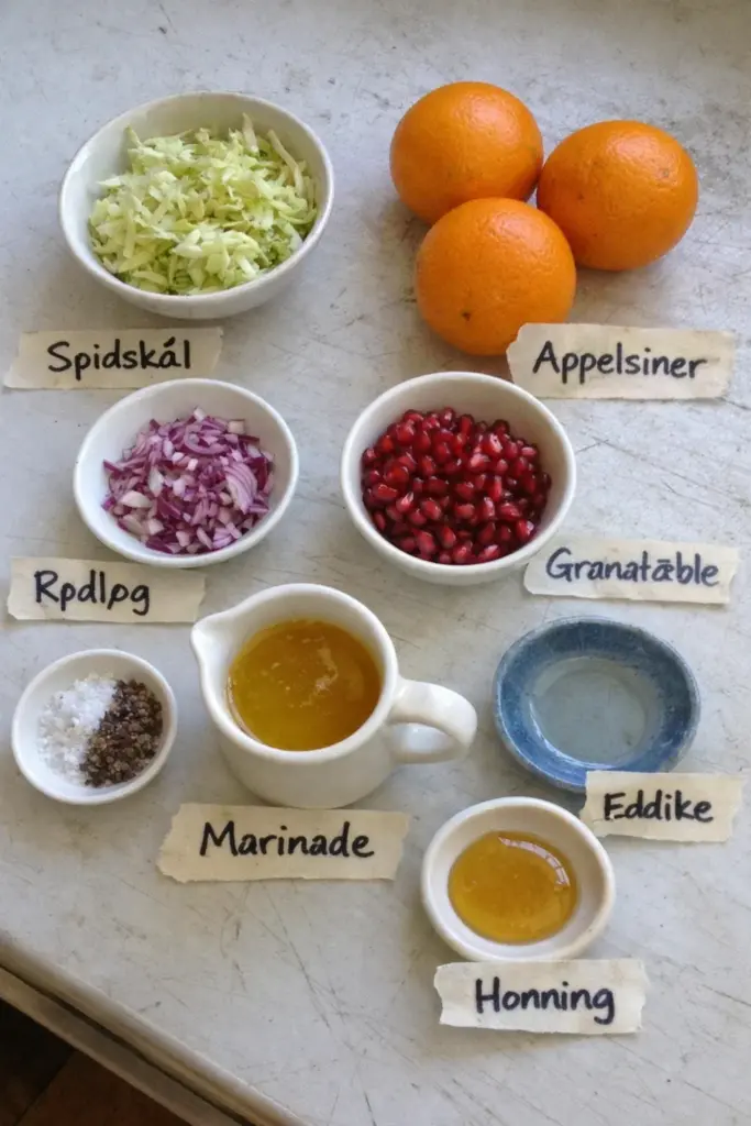 Nem appelsinsalat med få ingredienser og masser af smag