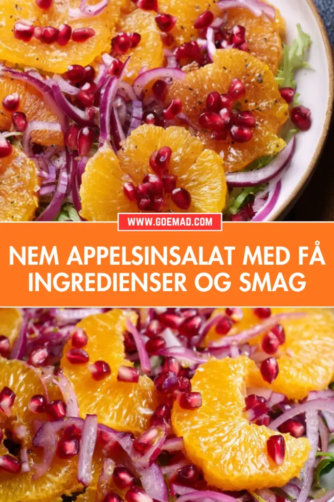 Nem appelsinsalat med få ingredienser og masser af smag
