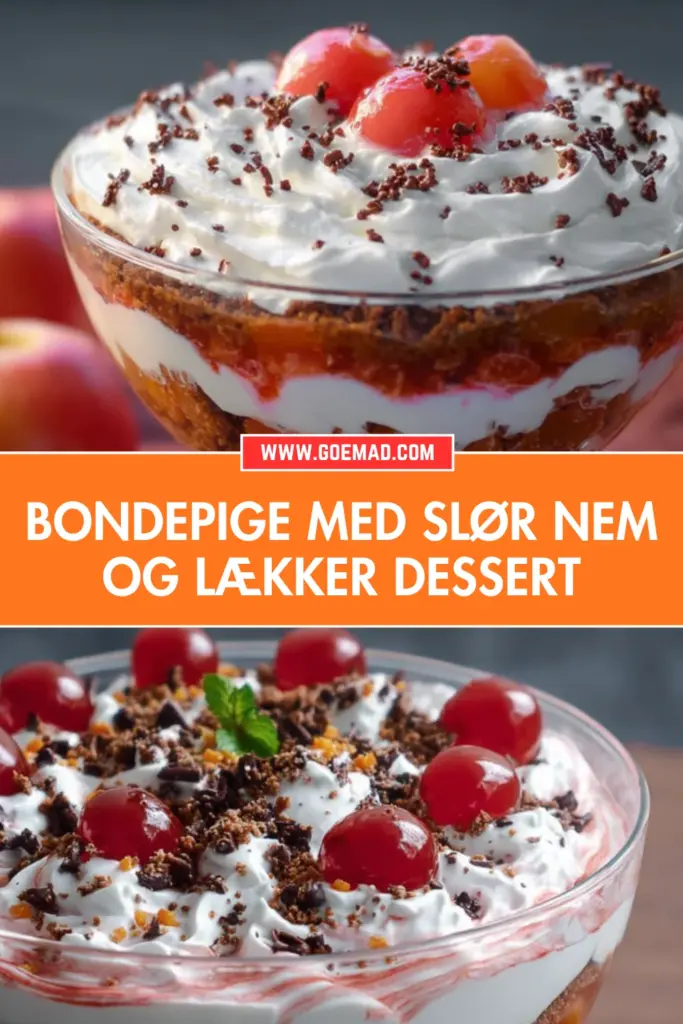 Bondepige med slør: nem og klassisk hjemmelavet dessert