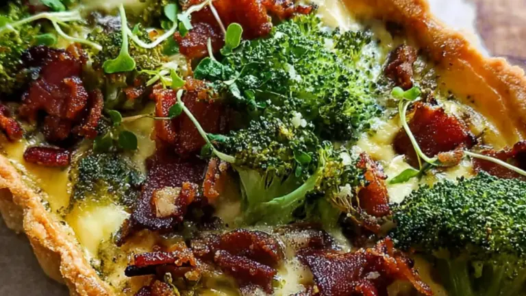 Broccolitærte med sprød bund og cremet ostefyld