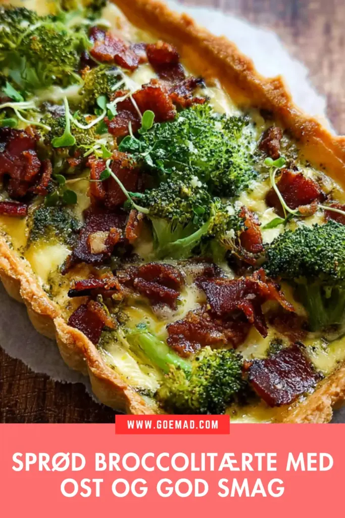 Broccolitærte med sprød bund og cremet ostefyld