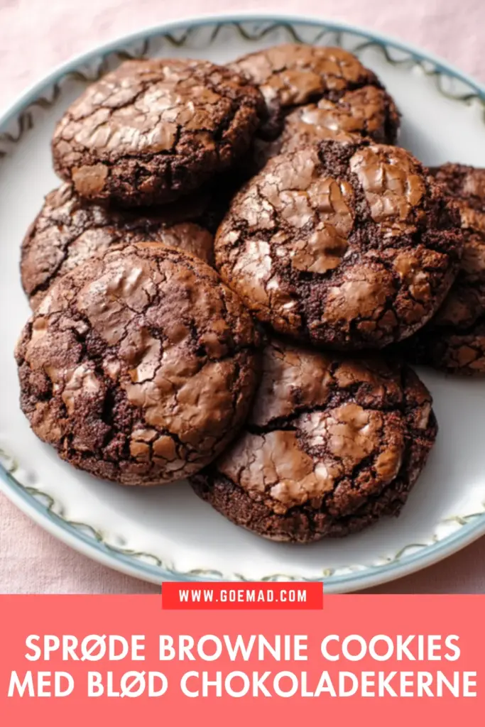 Brownie cookies med hasselnødder og Nutella: sprøde udenpå, bløde indeni