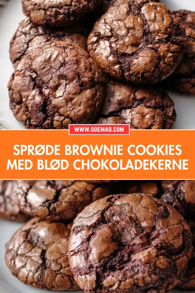 Brownie cookies med hasselnødder og Nutella: sprøde udenpå, bløde indeni