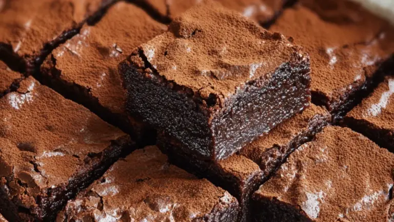 Klassisk brownie opskrift med sprød top og blødt chokoladeindre