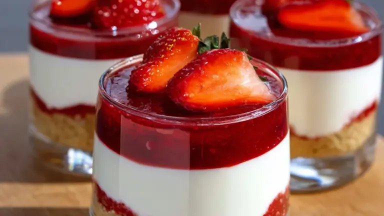 Cheesecake i glas med friske bær: den nemmeste no bake opskrift