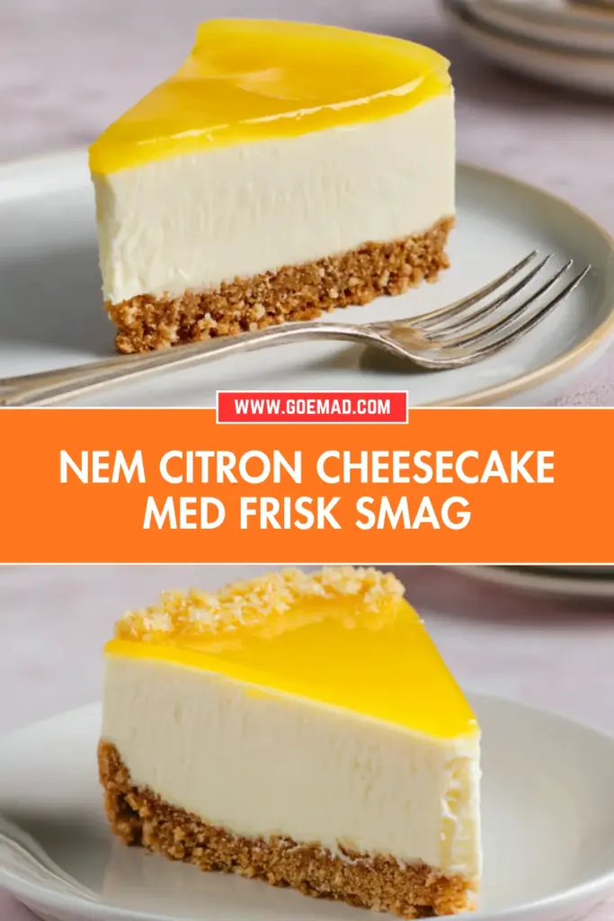 Klassisk citron cheesecake uden bagning: nem opskrift med frisk smag