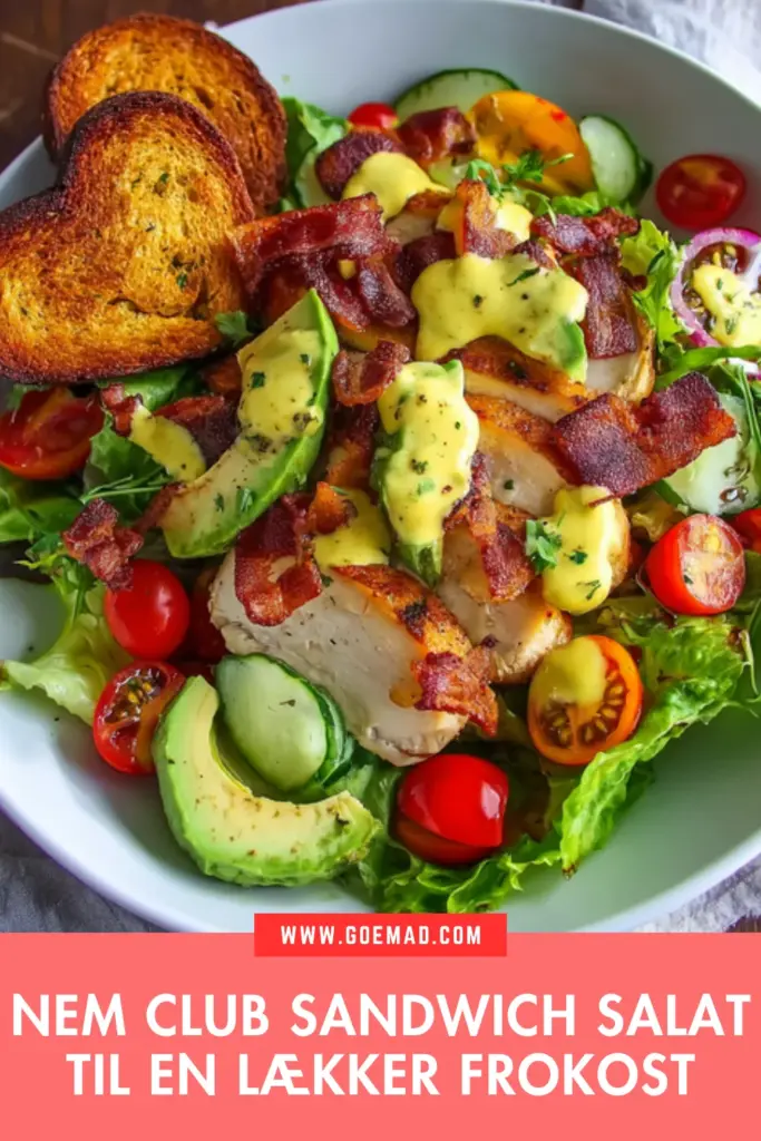 Nem club sandwich salat til en lækker frokost derhjemme