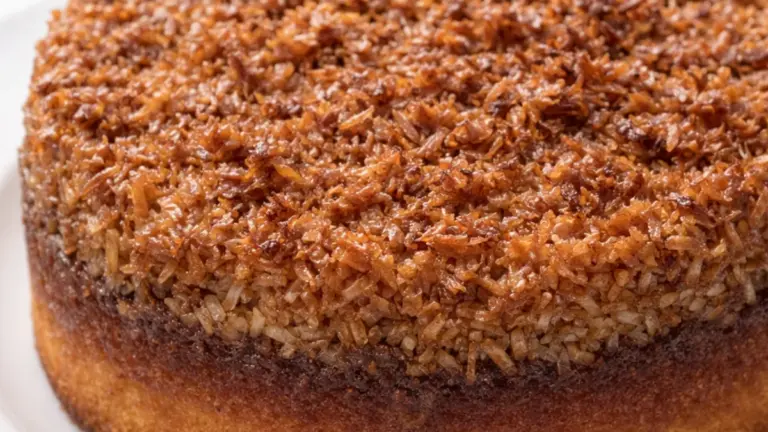 Nem drømmekage i airfryer med klassisk kokostopping