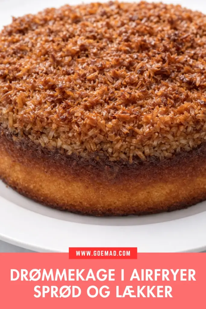 Nem drømmekage i airfryer med klassisk kokostopping