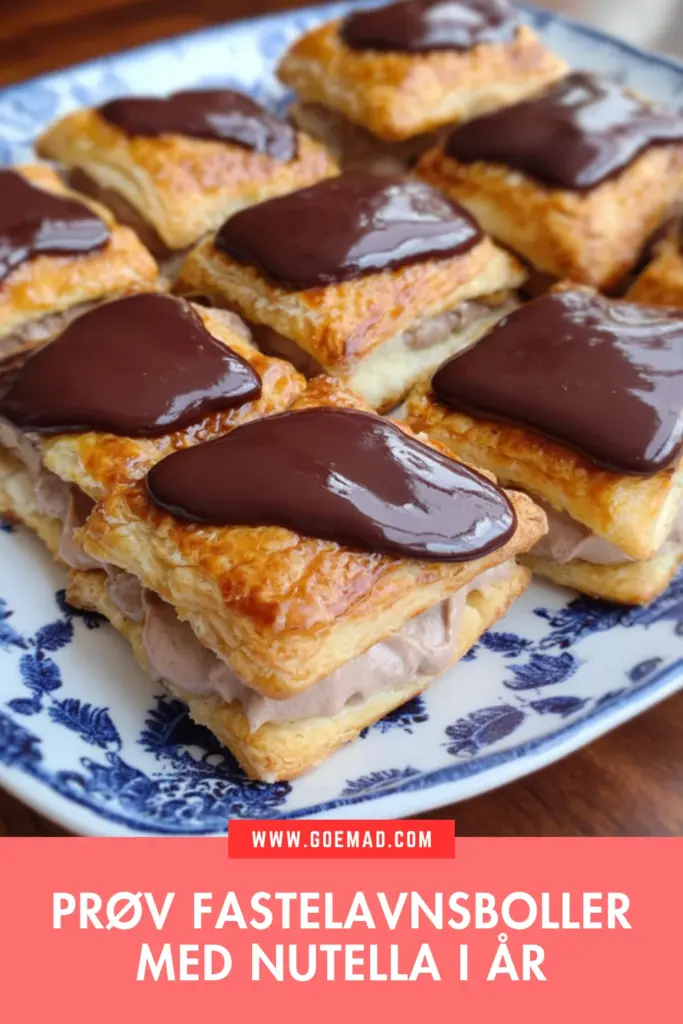 Fastelavnsboller med Nutella: sprøde butterdejsboller fyldt med chokoladeskum