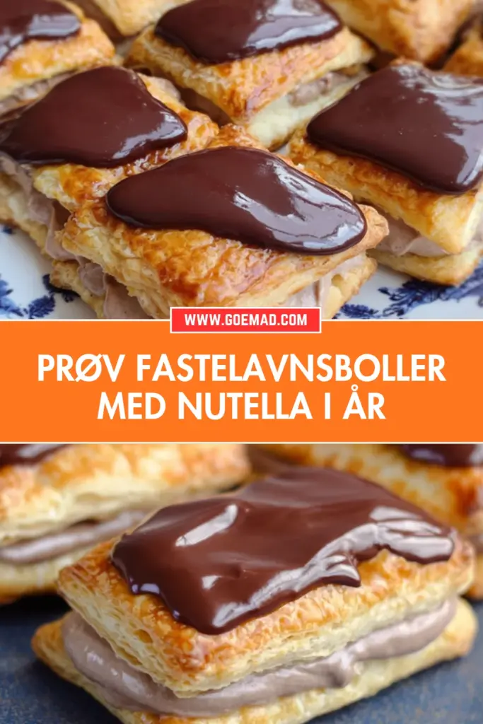 Fastelavnsboller med Nutella: sprøde butterdejsboller fyldt med chokoladeskum