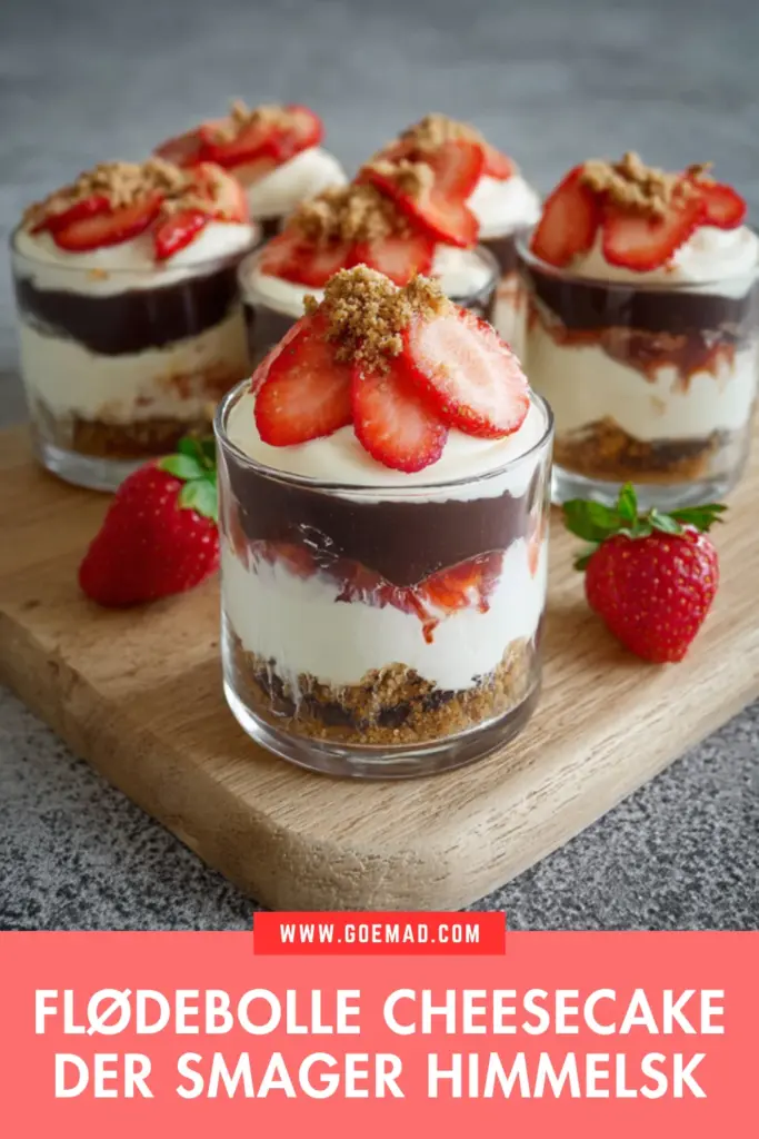 Flødebolle cheesecake i glas: den nemmeste opskrift til en uforglemmelig dessert