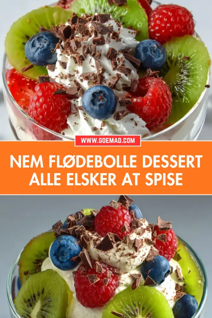 Flødebolle dessert med makroner og flødeskum: nem og lækker opskrift