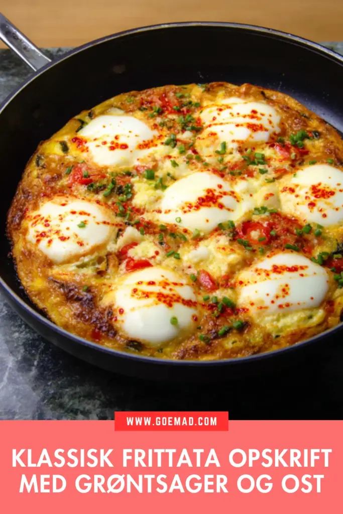 Nem frittata opskrift med tre slags peber og sprød osteskorpe