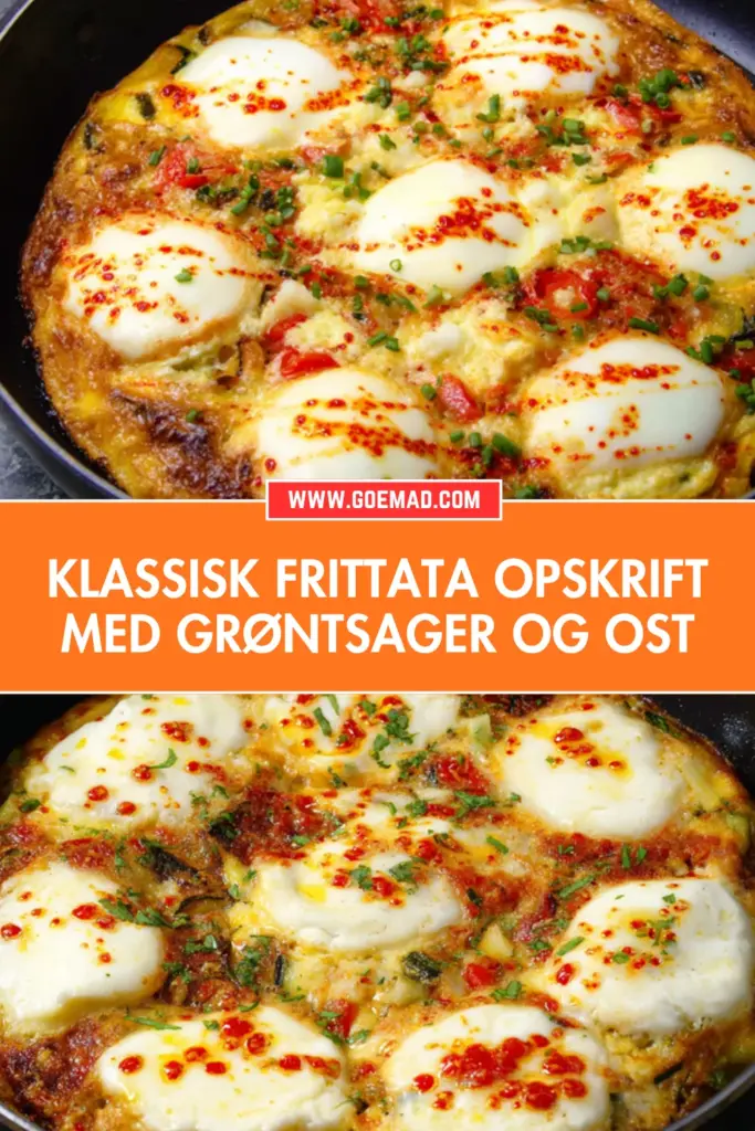 Nem frittata opskrift med tre slags peber og sprød osteskorpe
