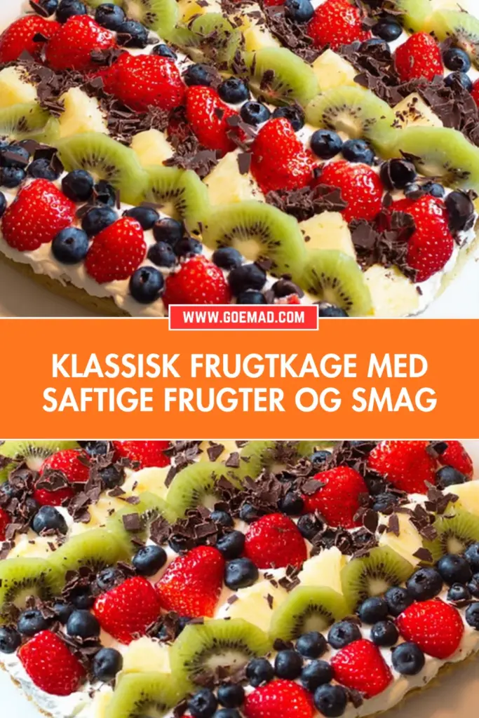 Klassisk frugtkage med saftige frugter og luftig creme