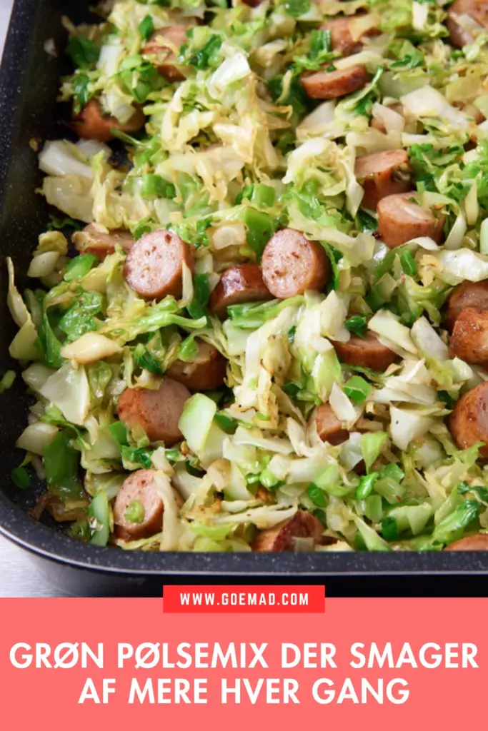Grøn pølsemix med kål: hurtig aftensmad med masser af smag