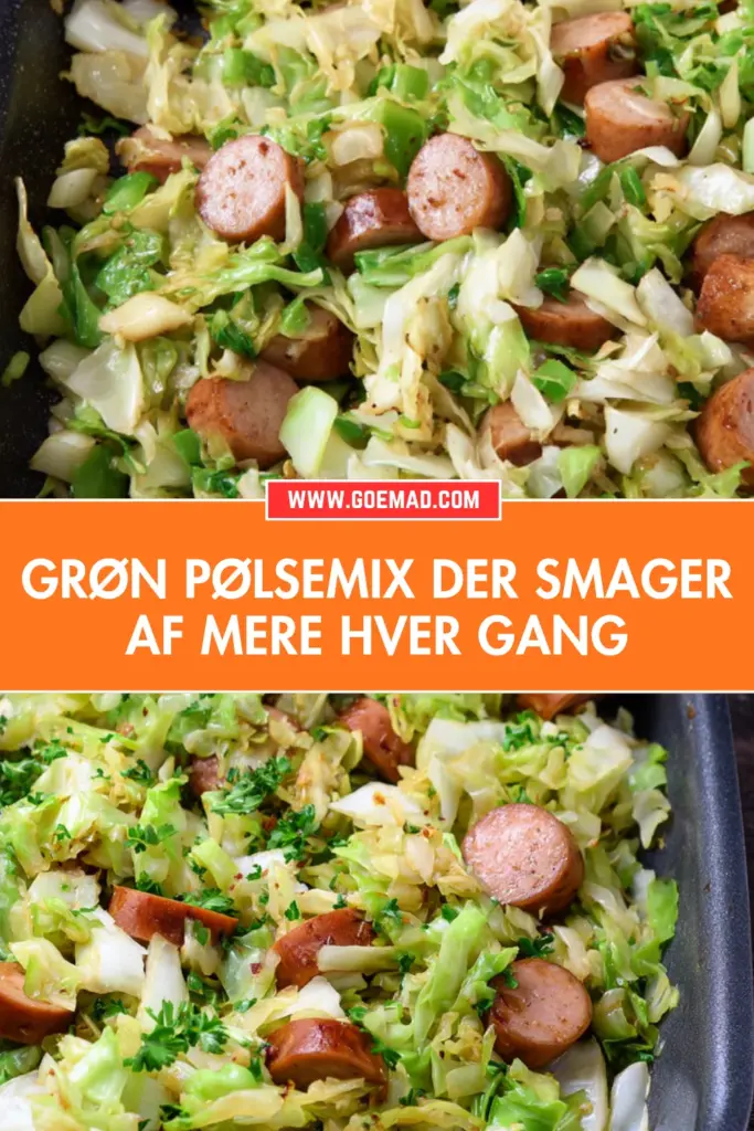 Grøn pølsemix med kål: hurtig aftensmad med masser af smag