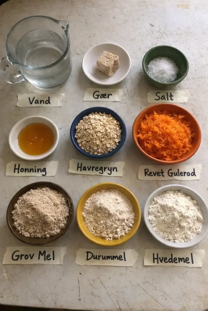 Grove boller med havregryn og gulerod: nem opskrift der aldrig svigter