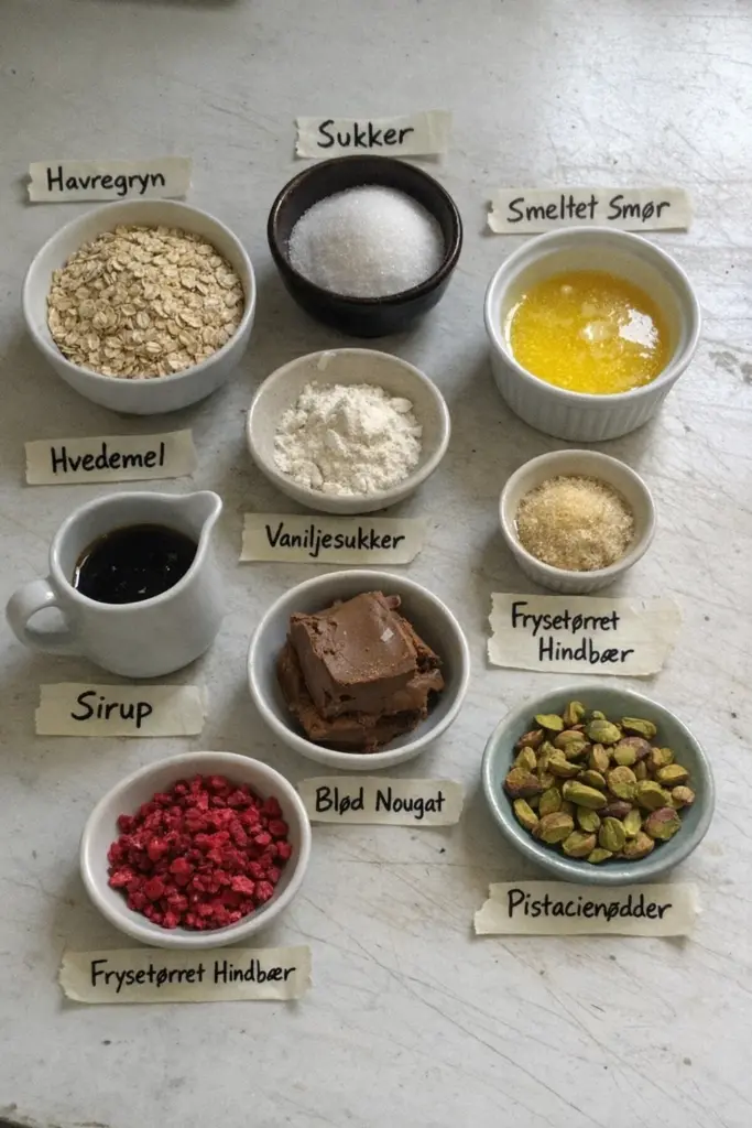 Havregrynssnitter: den bedste opskrift med nougat og hindbær