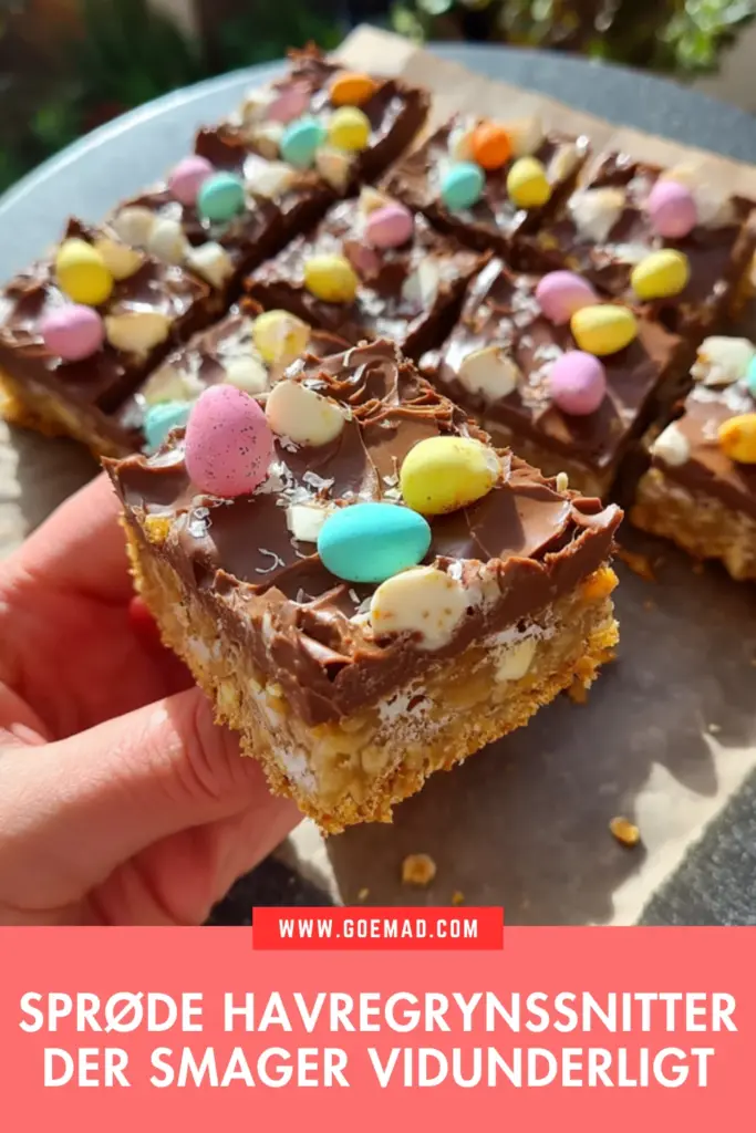 Havregrynssnitter: den bedste opskrift med nougat og hindbær