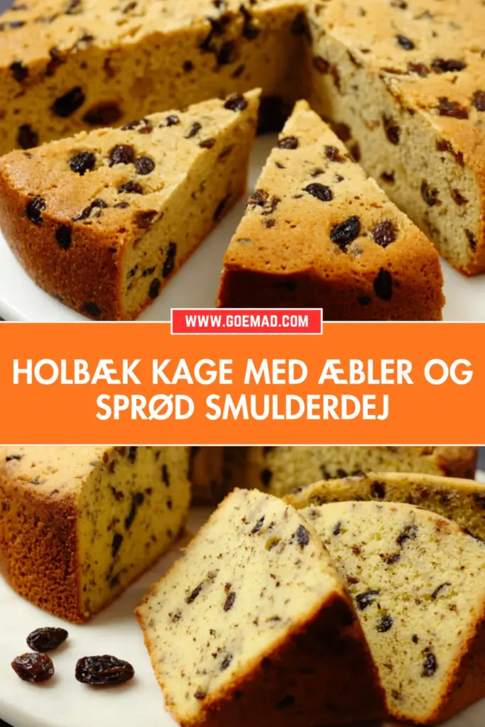 Nem holbæk kage med sprød smulderdej og saftige æbler
