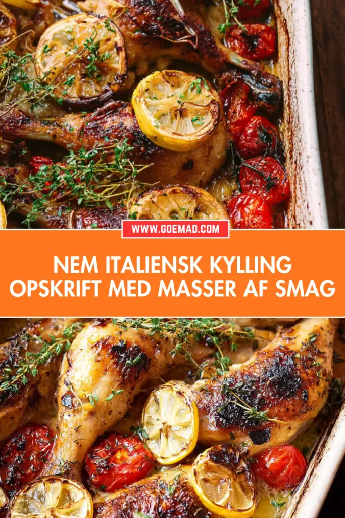 Nem italiensk kylling opskrift med masser af smag: klar på under en time