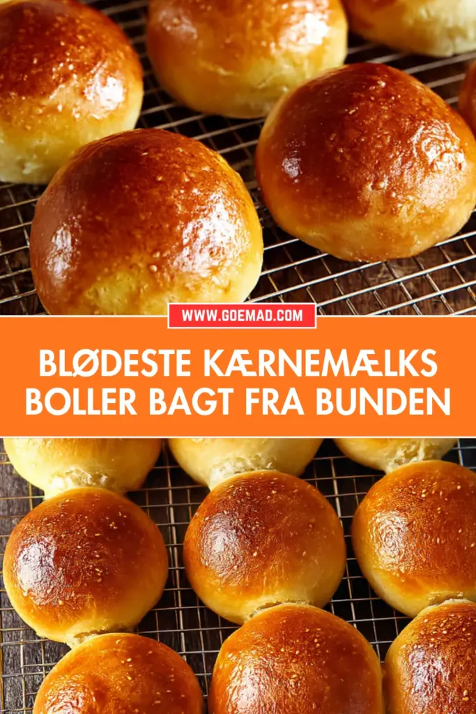 Kærnemælksboller: den blødeste opskrift bagt fra bunden
