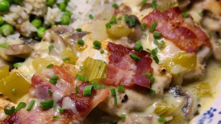 Nem kalkunret i ovn med fløde, porrer og bacon: sådan gør jeg det