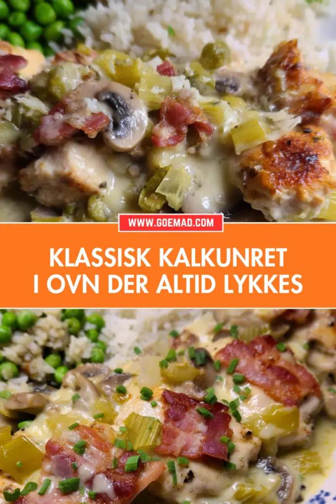 Nem kalkunret i ovn med fløde, porrer og bacon: sådan gør jeg det