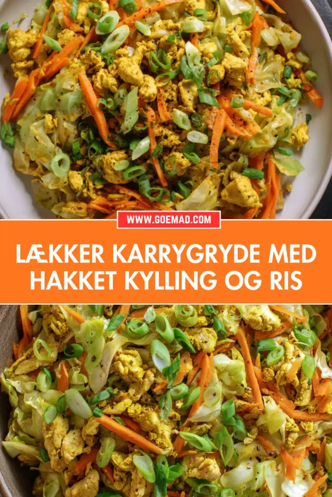 Smagfuld karrygryde med hakket kylling og sprød spidskål