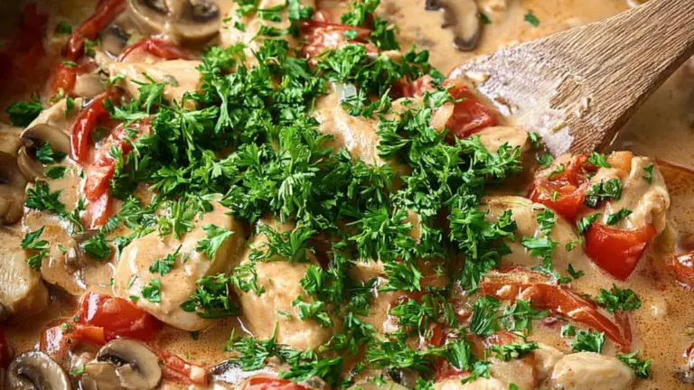 Lækker kyllingeret med champignon: nem opskrift med cremet flødesauce